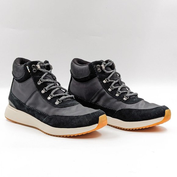 TOMS Women Cascada Black Suede Lace-up Comfortable Hiking Boots size 11 - Picture 1 of 12